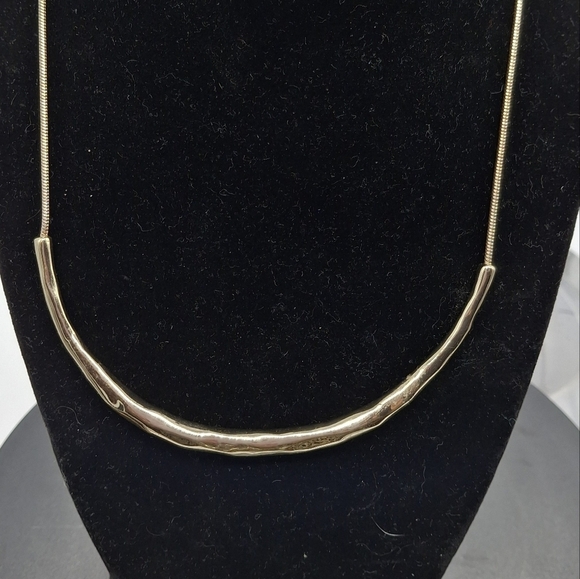 None Jewelry - Necklace Goldtone hammered texture #2